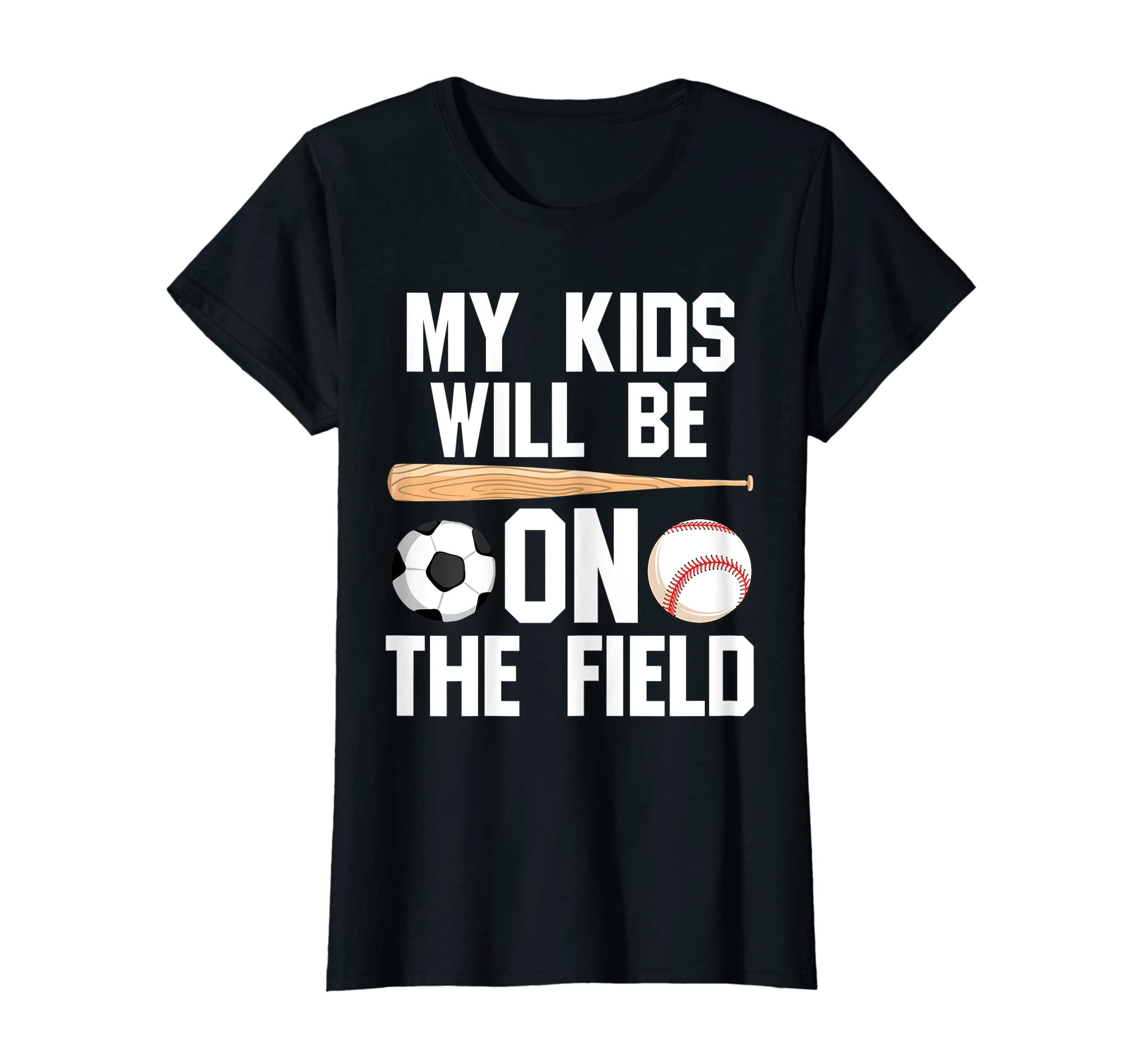 Womens Will Be Field Ballmom Ball Mom T-Shirt - Trendy Graphic for Adults