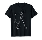 Soccer Player Minimalist Sport Soccer T-Shirt - Custom Art Print Men Women