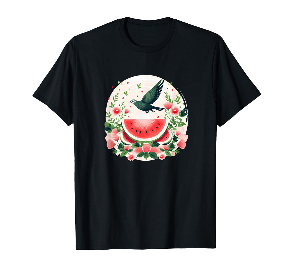 Watermelon Peace Cease Fire Now Palestine T-Shirt - Graphic Print Unisex