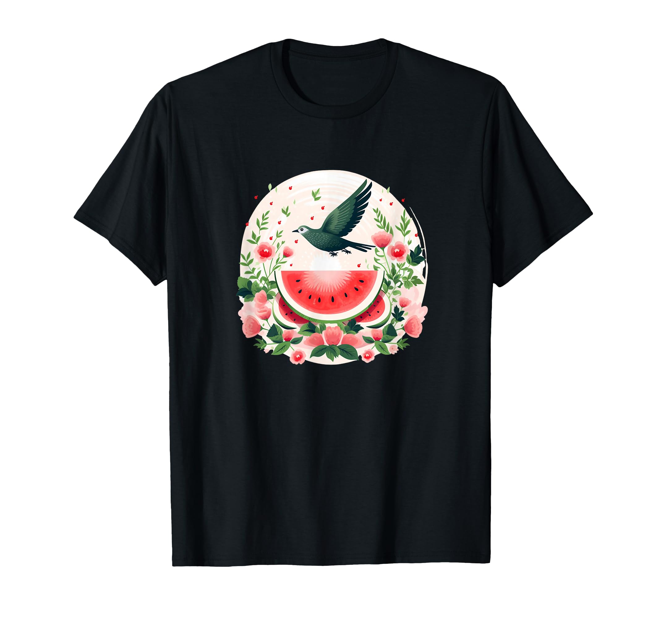 Watermelon Peace Cease Fire Now Palestine T-Shirt - Graphic Print Unisex