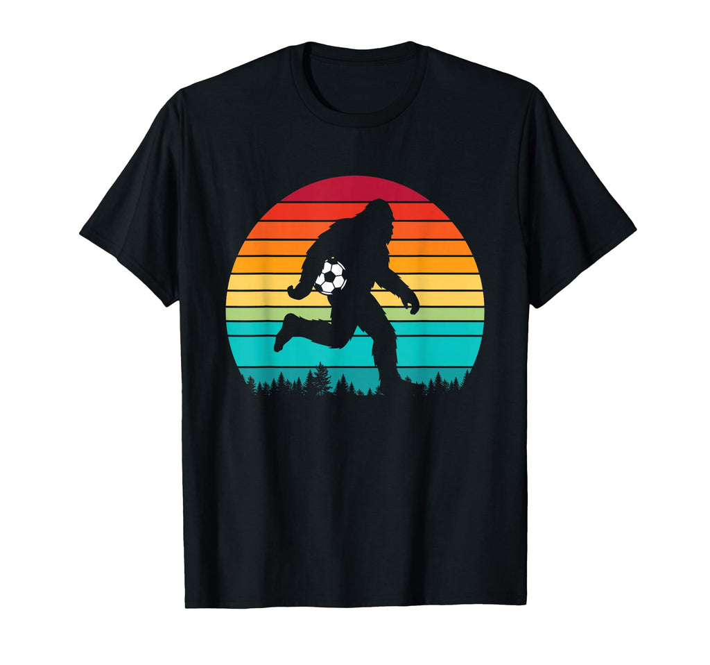 Bigfoot Sasquatch Playing Soccer T-Shirt - Unique Graphic for Adults