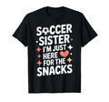 Soccer Sister Snacks Time Soccer Mom T-Shirt - Unique Graphic for Adults