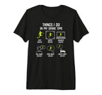 Things I Do My Spare Time Soccer T-Shirt - Minimalist Print for Adults