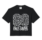 Mustangs Team Mascot School Spirit Game Sweatshirt - Graphic Print Unisex