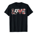 Love Soccer Ball Sports Soccer Player T-Shirt - Trendy Graphic Men Women