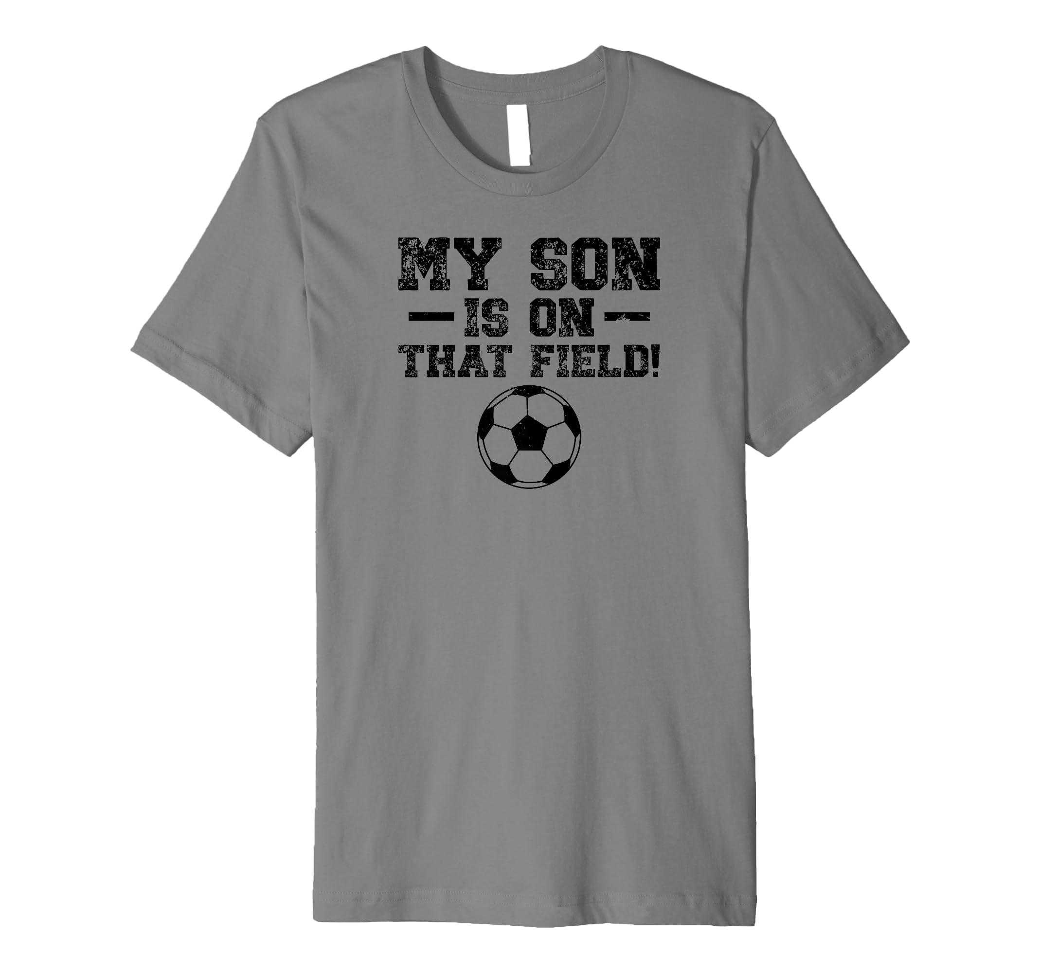 Mens My Son Is That Field Soccer Dad T-Shirt - Graphic Print for Adults