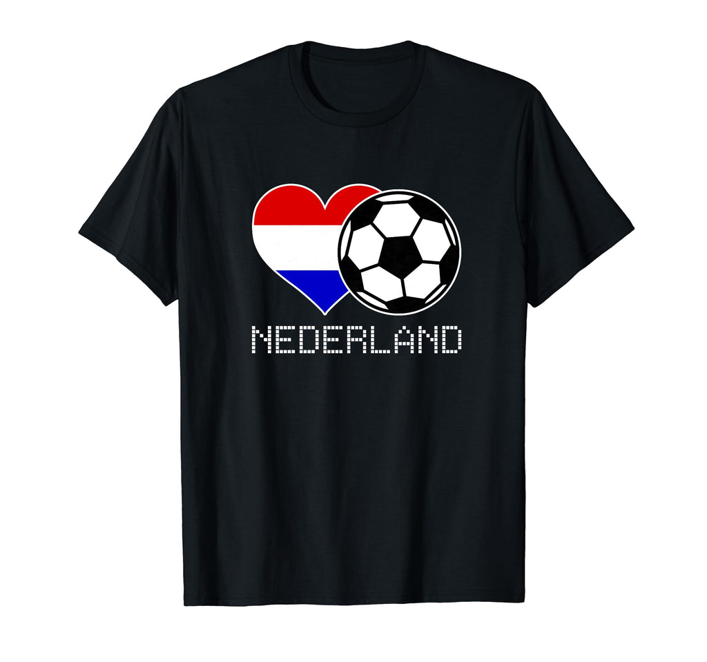 Nederland Soccer Dutch Flag Love T-Shirt - Fun Novelty Design Men Women