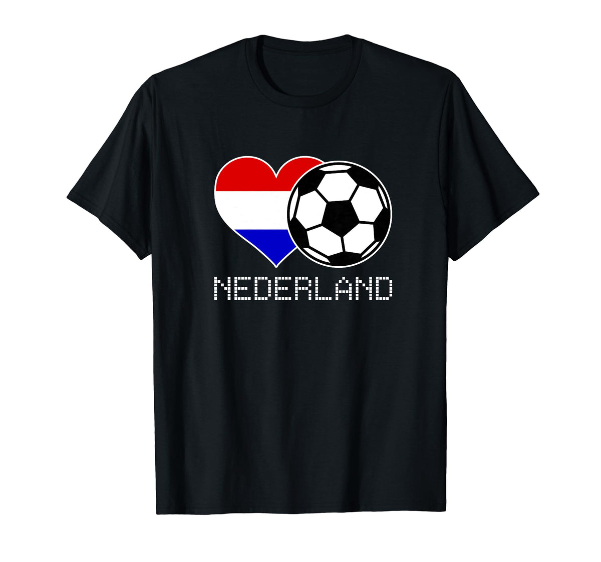 Nederland Soccer Dutch Flag Love T-Shirt - Fun Novelty Design Men Women