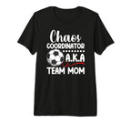 Chaos Coordinator Soccer Team Mom T-Shirt - Minimalist Print for Adults