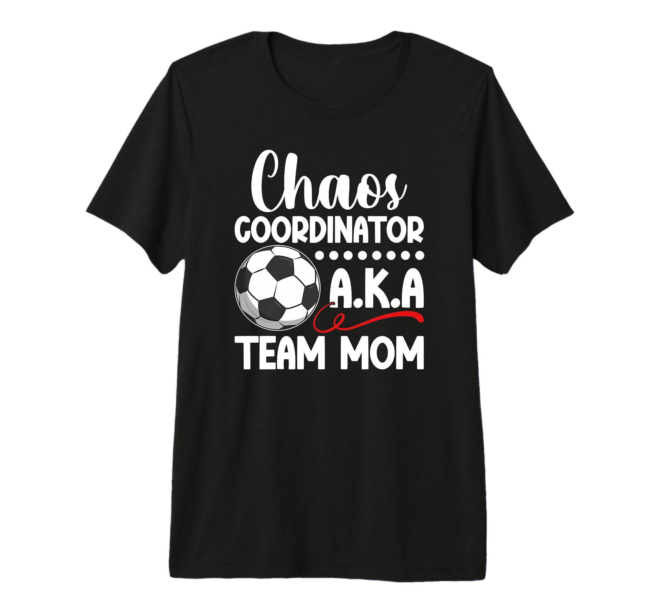 Chaos Coordinator Soccer Team Mom T-Shirt - Minimalist Print for Adults