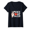 Soccer Enthusiast Love Peace Support Fan T-Shirt - Trendy Graphic Men Women
