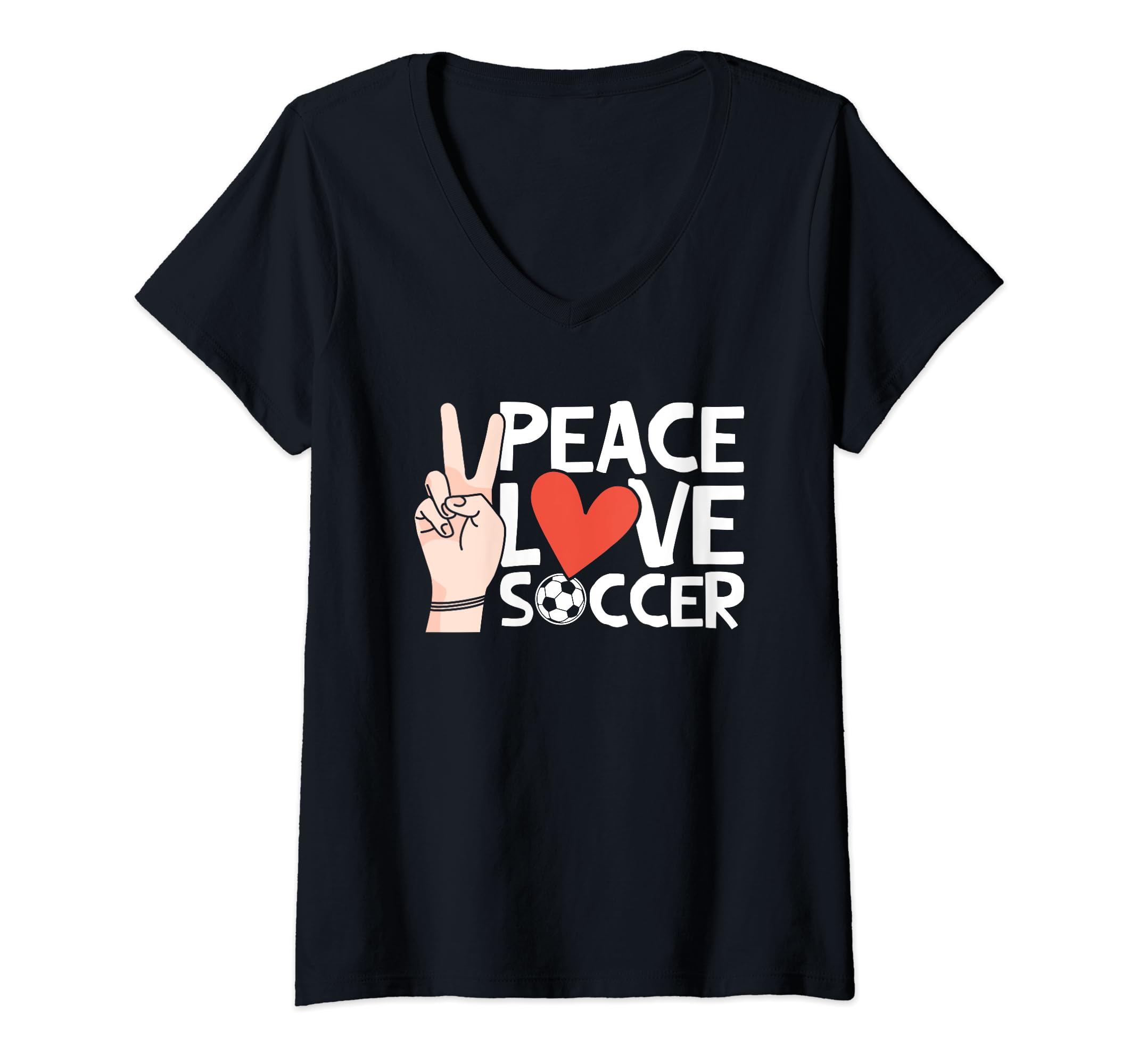 Soccer Enthusiast Love Peace Support Fan T-Shirt - Trendy Graphic Men Women
