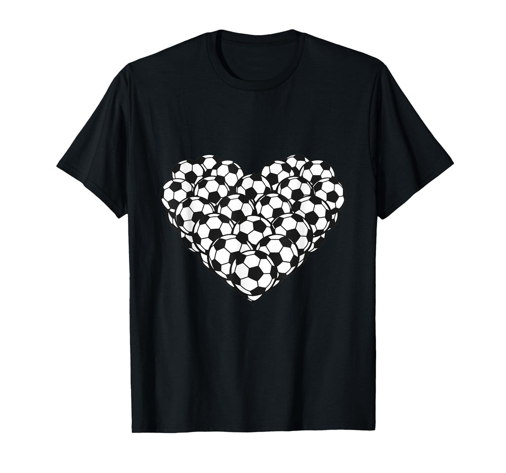Heart Shaped Soccer Ball T-Shirt - Aesthetic Graphic Unisex