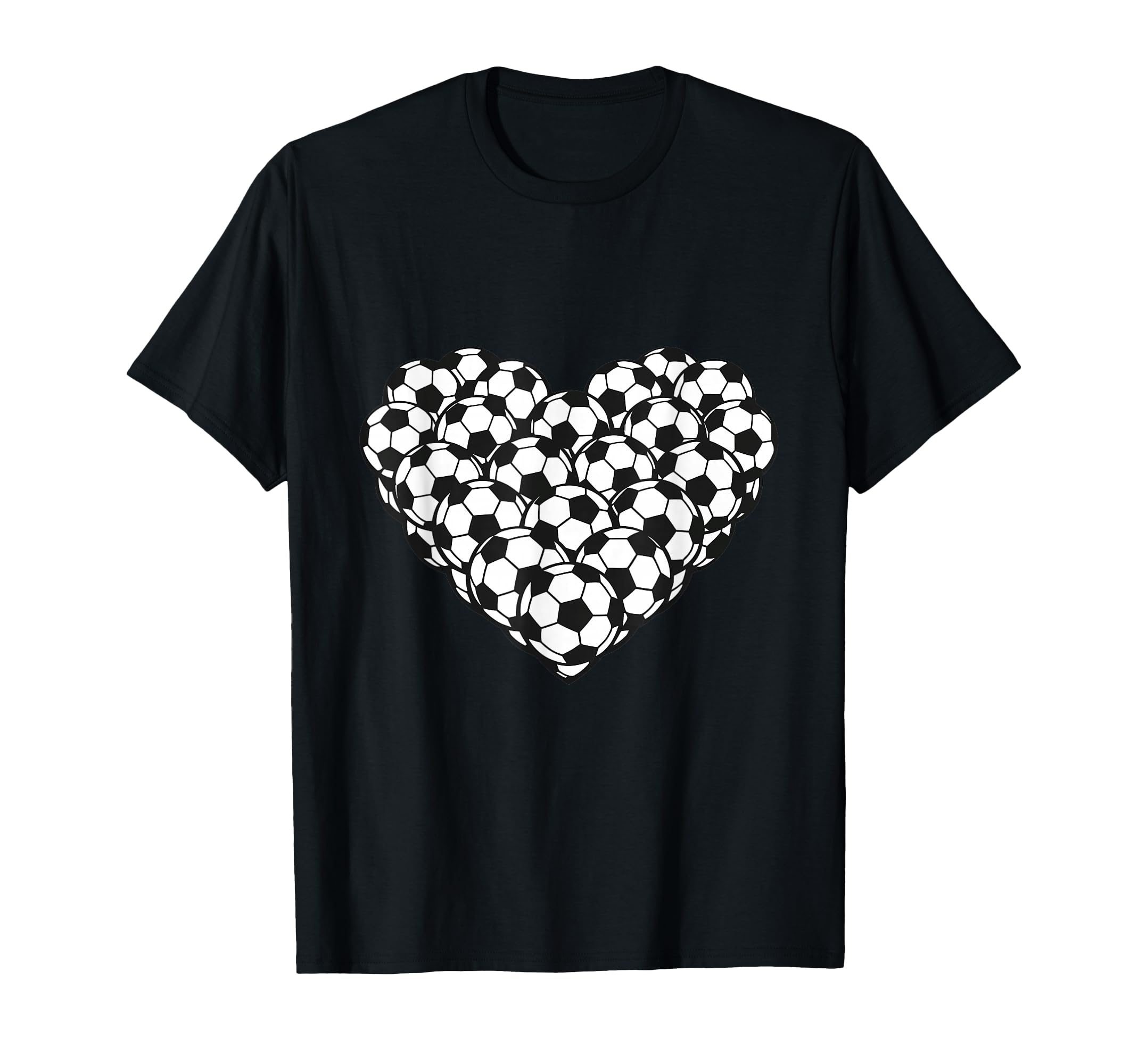 Heart Shaped Soccer Ball T-Shirt - Aesthetic Graphic Unisex