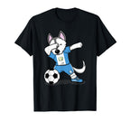 Dabbing Husky Guatemala Soccer Fans T-Shirt - Aesthetic Graphic for Adults