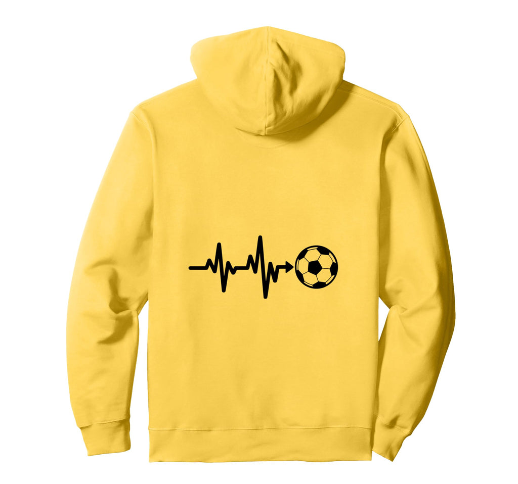 Soccer Heartbeat Football Pulse Hoodie - Casual Everyday Wear Unisex