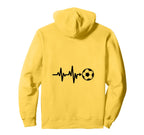 Soccer Heartbeat Football Pulse Hoodie - Casual Everyday Wear Unisex