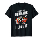Denmark Soccer Supporters Fun Flag T-Shirt - Streetwear Style for Adults
