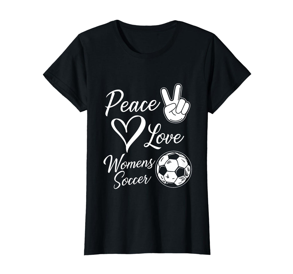 Funny Peace Love Soccer Soccer Player T-Shirt - Graphic Print Unisex