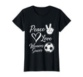 Funny Peace Love Soccer Soccer Player T-Shirt - Graphic Print Unisex