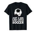 Just Who Loves Soccer T-Shirt - Graphic Print for Adults