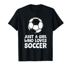Just Who Loves Soccer T-Shirt - Graphic Print for Adults