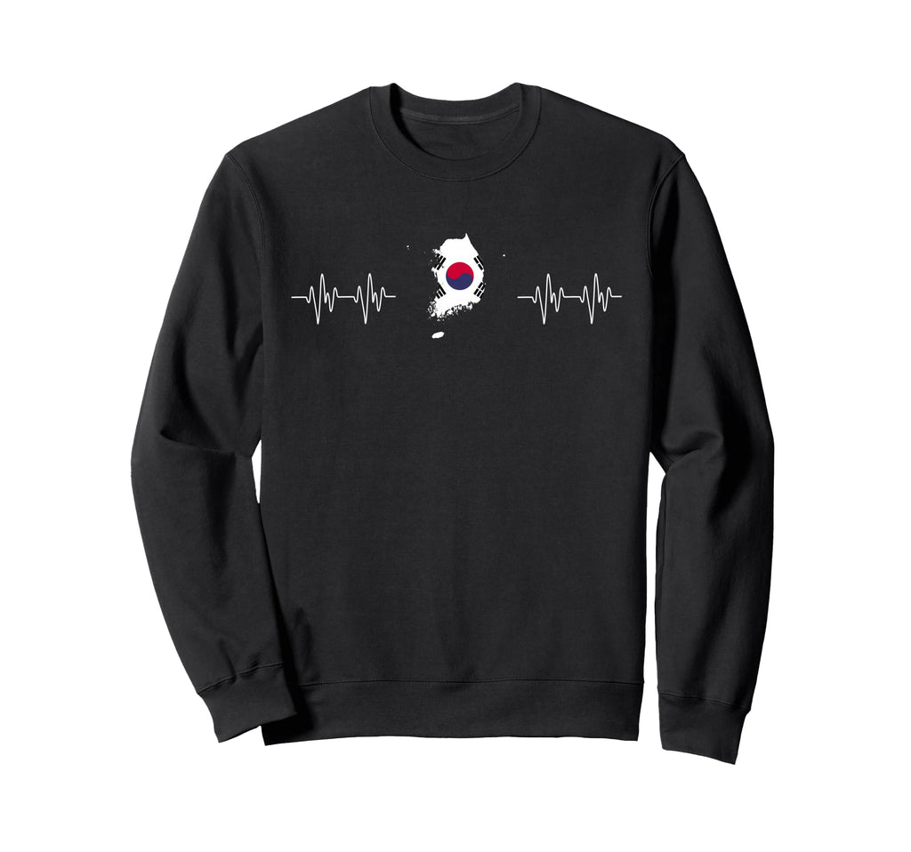 South Korea Heartbeat Flag Sweatshirt - Streetwear Style for Adults