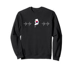 South Korea Heartbeat Flag Sweatshirt - Streetwear Style for Adults