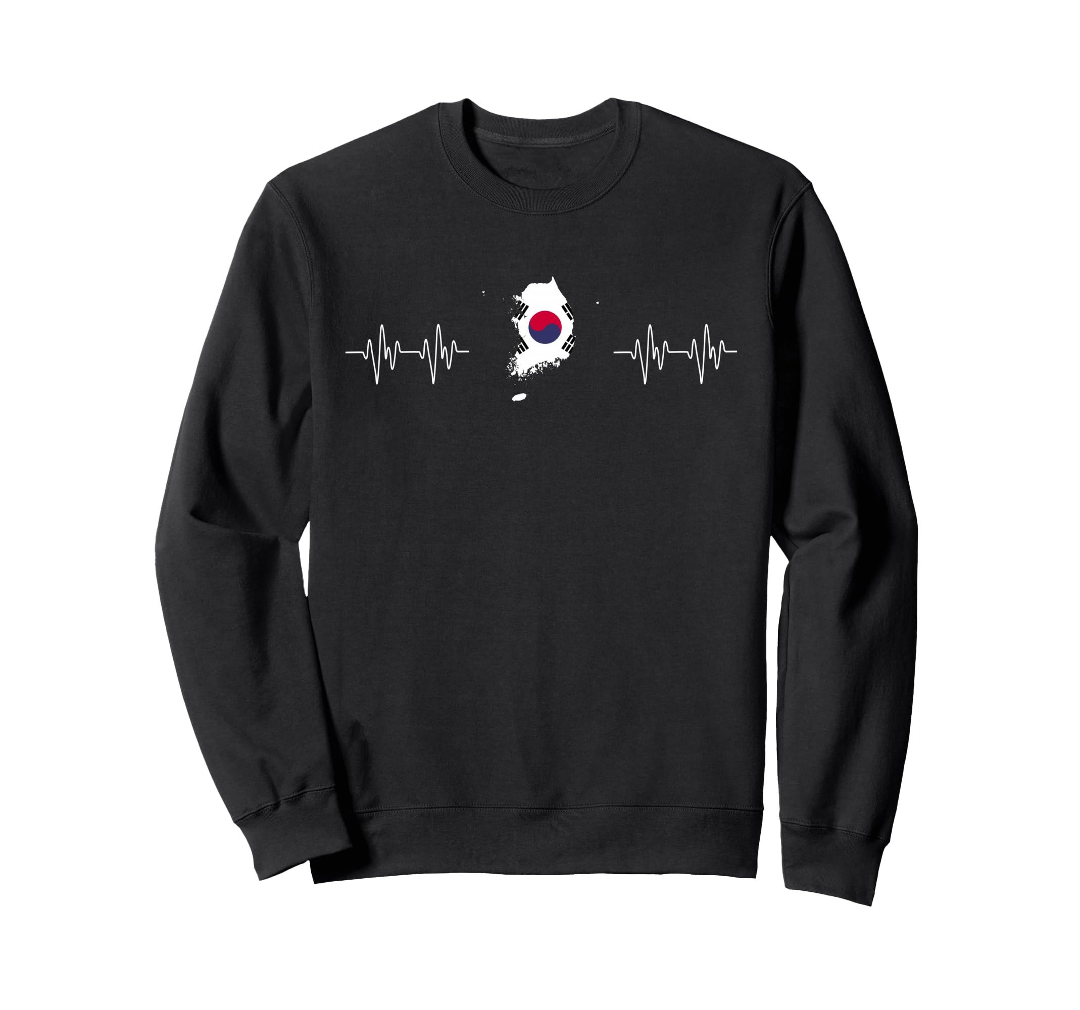 South Korea Heartbeat Flag Sweatshirt - Streetwear Style for Adults