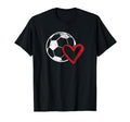 Soccer Ball Heart I Love Soccer T-Shirt - Streetwear Style Men Women