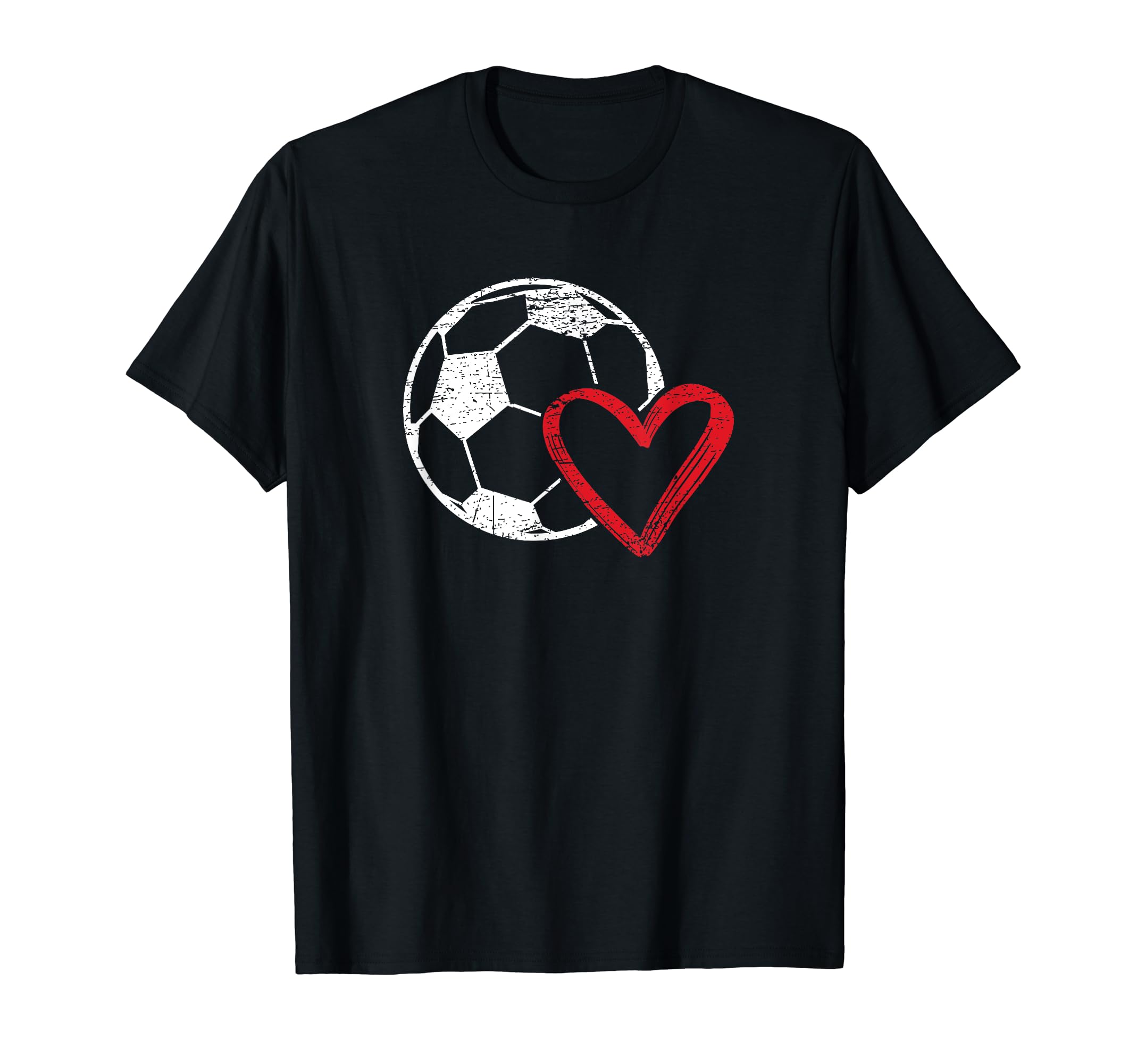 Soccer Ball Heart I Love Soccer T-Shirt - Streetwear Style Men Women