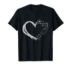 Soccer School Player Heart Silhouette I T-Shirt - Novelty Apparel Unisex