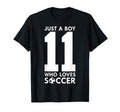 Just Who Loves 11 Years Soccer 11Th T-Shirt - Trendy Graphic for Adults