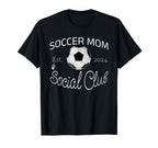Soccer Mom Social Club Est 2024 Team T-Shirt - Minimalist Print for Adults