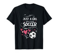 Funny Just Who Loves Soccer T-Shirt - Minimalist Print Unisex