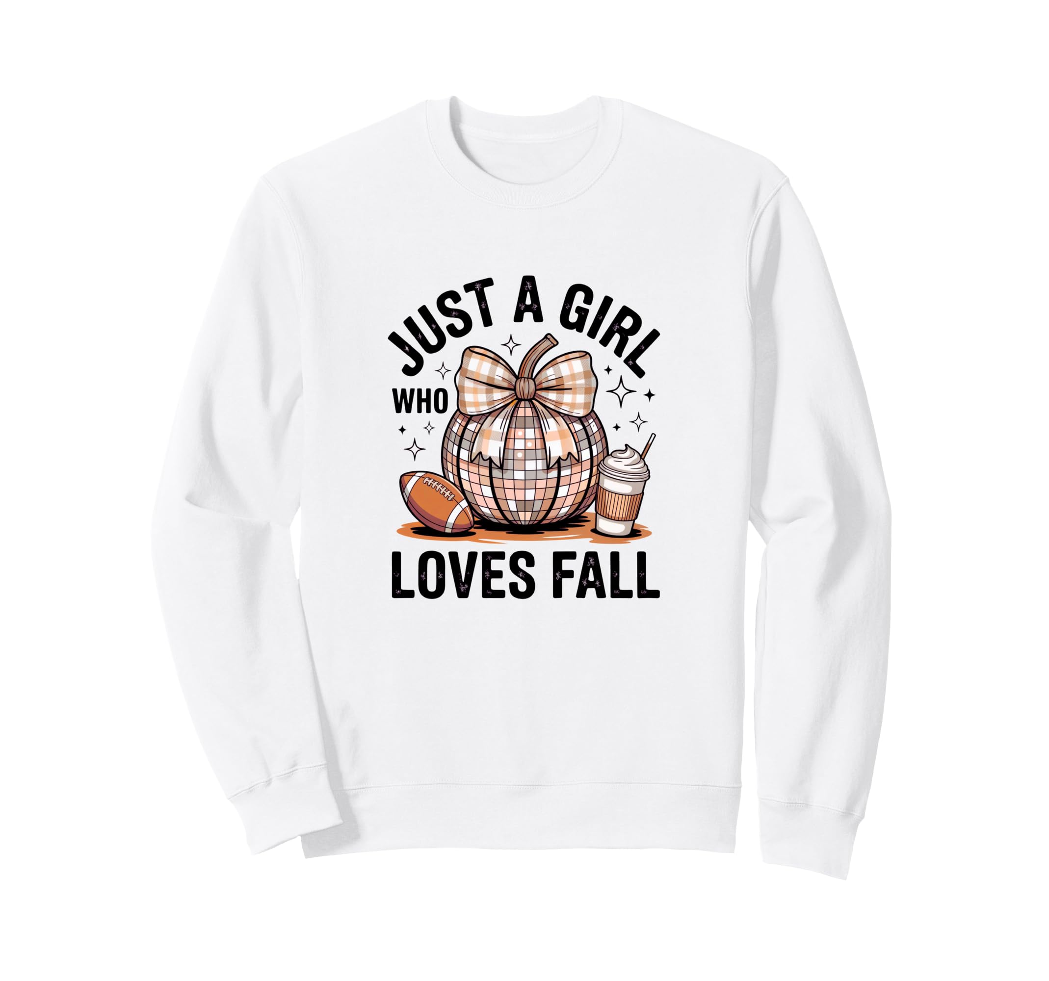 Coquette Bow Sports Fall Pumpkin Sweatshirt - Novelty Apparel Men Women