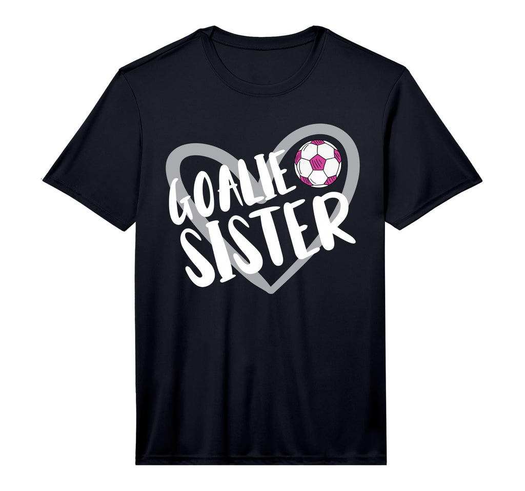 Soccer Goalie Sister Heart Performance T-Shirt - Unique Graphic Unisex