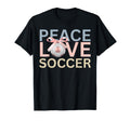 Peace Love Soccer Soccer Player Gift T-Shirt - Graphic Print Men Women