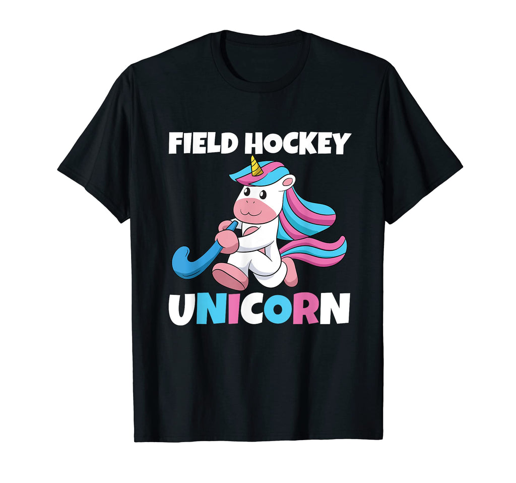 Field Hockey Unicorn Scoring Sports T-Shirt - Casual Everyday Wear Unisex