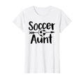 Soccer Aunt Heart Sport Lover Auntie T-Shirt - Casual Everyday Wear Unisex