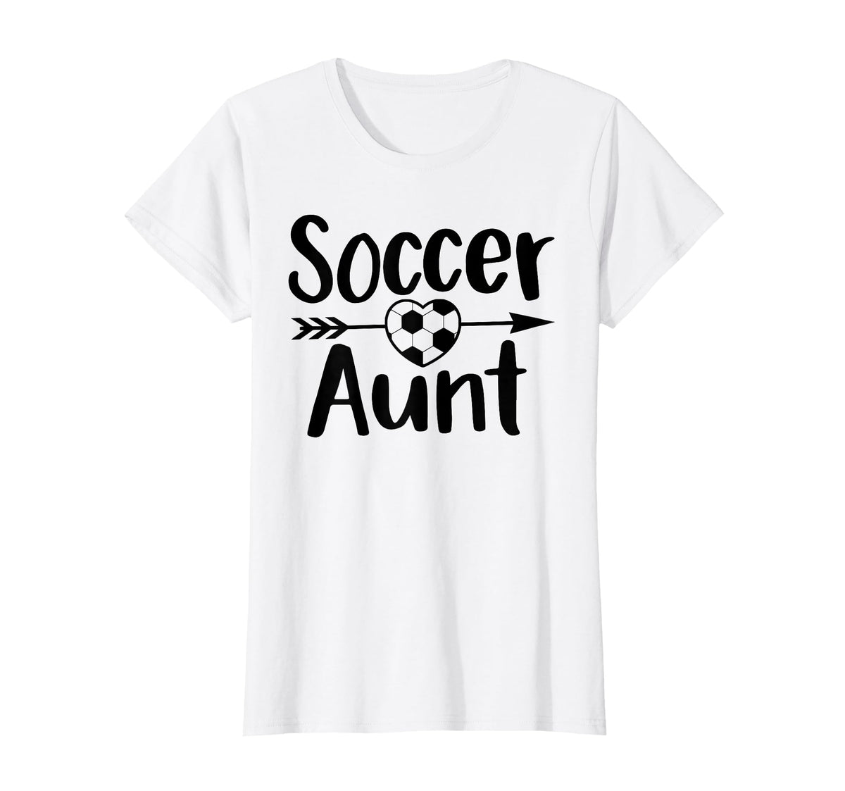 Soccer Aunt Heart Sport Lover Auntie T-Shirt - Casual Everyday Wear Unisex