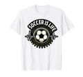 Soccer Is Life Pulse Sports Art T-Shirt - Unique Graphic for Adults