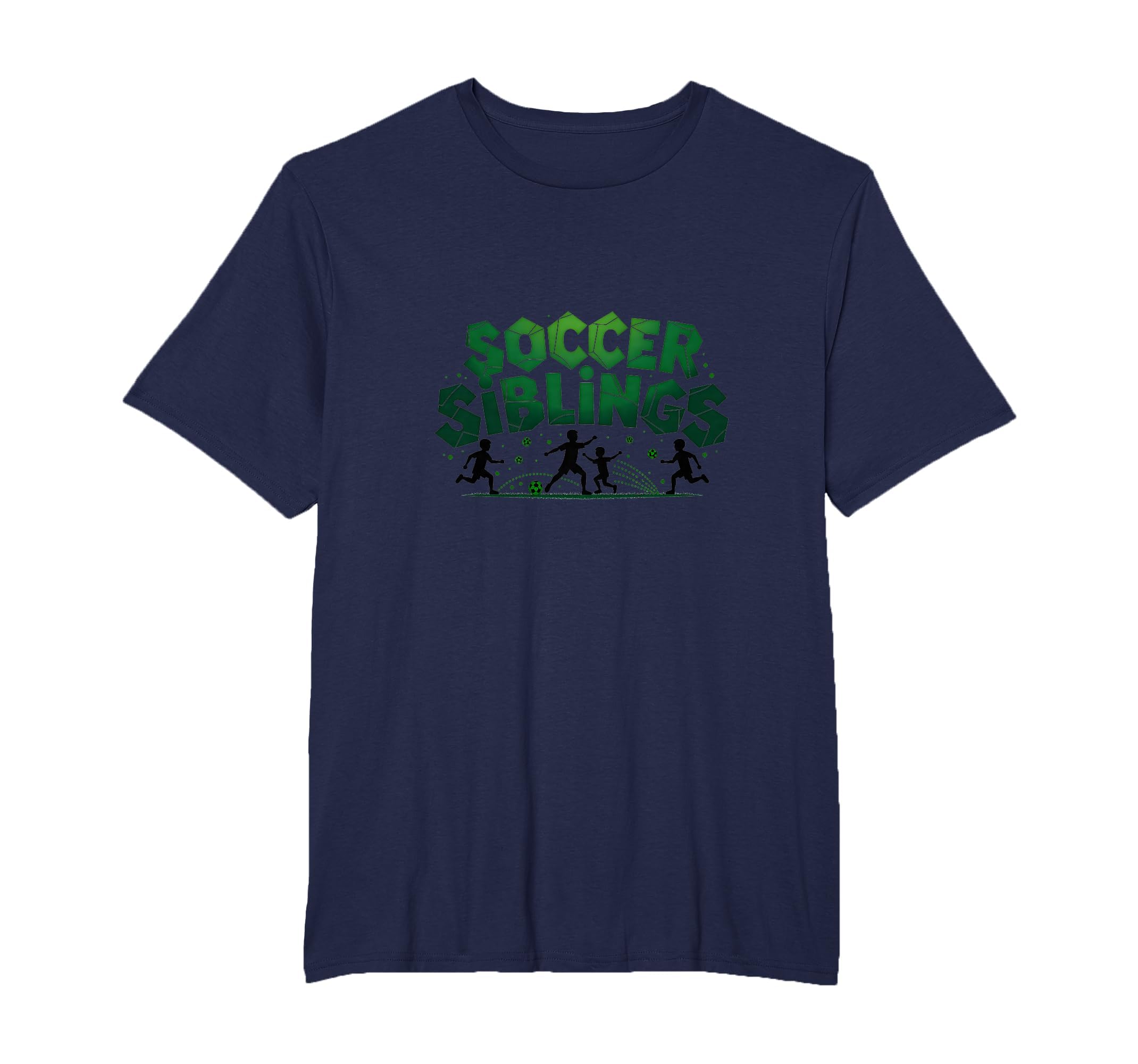 Soccer Siblings Family Teamwork Soccer T-Shirt - Graphic Print Unisex