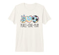 Tie Dye Soccer Teen Peace Love Play T-Shirt - Aesthetic Graphic Men Women