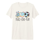 Tie Dye Soccer Teen Peace Love Play T-Shirt - Aesthetic Graphic Men Women