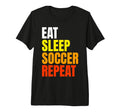 Eat Sleep Soccer Repeat Tri Blend T-Shirt - Trendy Graphic Men Women