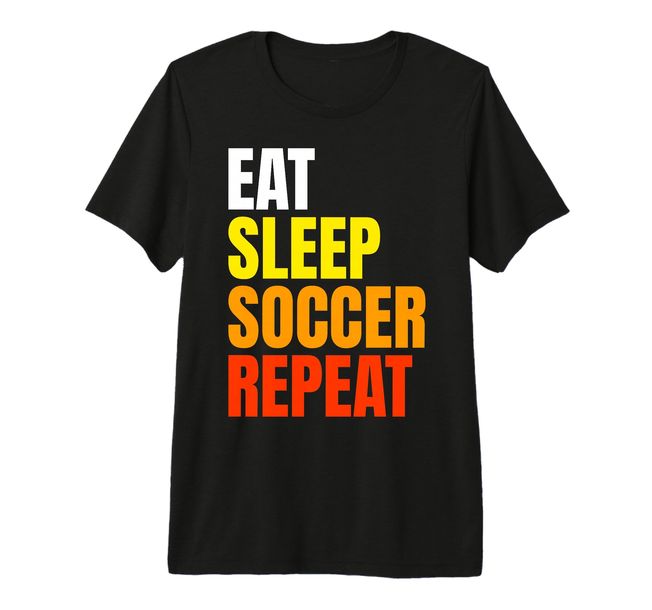 Eat Sleep Soccer Repeat Tri Blend T-Shirt - Trendy Graphic Men Women
