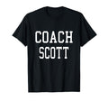 Coach Scott Custom Football Soccer T-Shirt - Fun Novelty Design Unisex