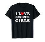 I Love Soccer Gift T-Shirt - Custom Art Print Men Women