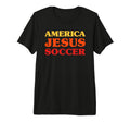 Soccer Player Or Fan I Love Soccer America T-Shirt - Unique Graphic Unisex